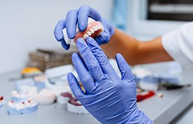 Dentures can be made of a variety of materials