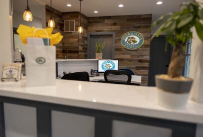 Front desk in waiting room