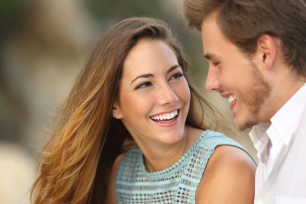 couple with beautiful smiles