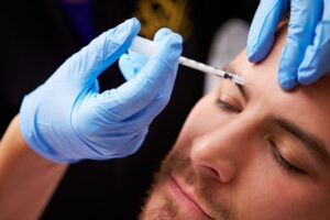 Patient receiving BOTOX injection.